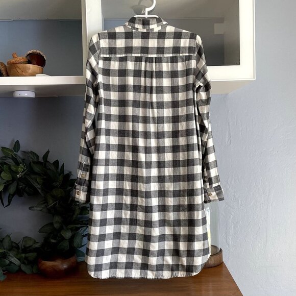 Marine Layer Effie Popover Cozy Soft Check Plaid Dress - Picture 3 of 7
